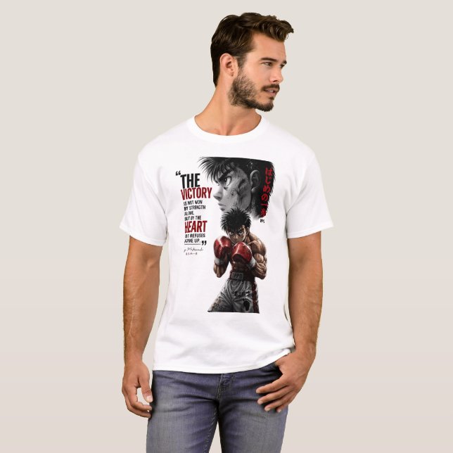 T-Shirt avec citation de victoire de boxe Anime im (Devant entier)