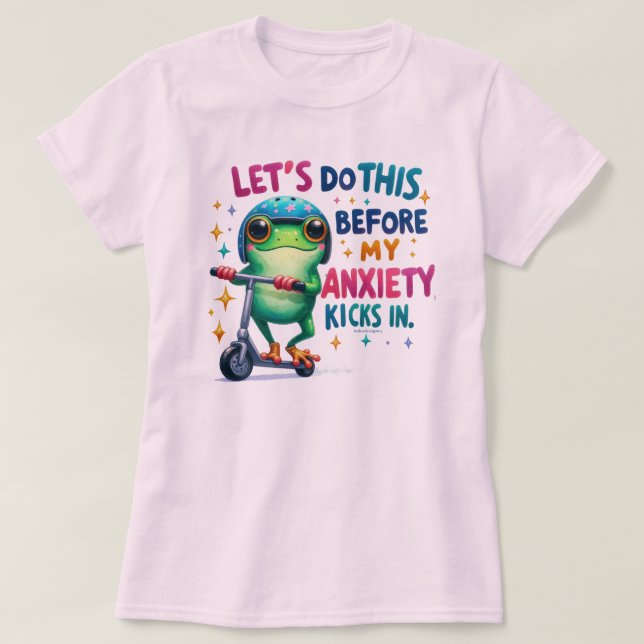 T-shirt avec citation graphique de grenouille mign (Design devant)