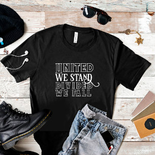 T-Shirt avec citation motivante "Unis nous tenons"
