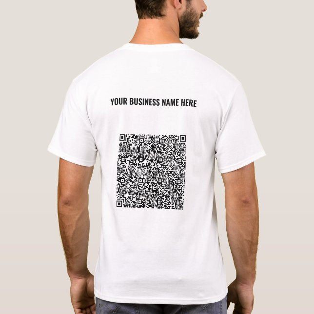 T-Shirt avec Code QR et Cadeau Promotionnel Textil (Dos)