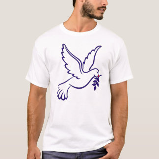 T-shirt avec contour de l'oiseau de la paix
