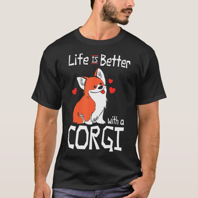 T-shirt Avec Corgi Chien Corgi (Devant)