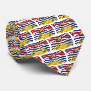 T-shirt avec cravate du drapeau de la Colombie-Bri