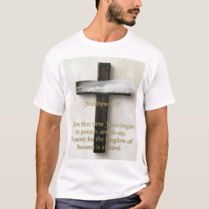 T-shirt avec croix "Matthew 4:17 – Repentez-vous"