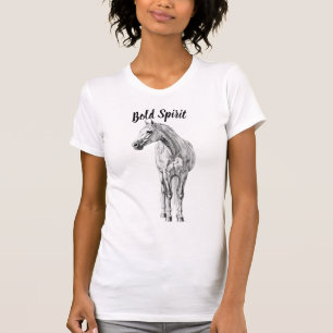 T-shirt avec croquis de cheval en graphite