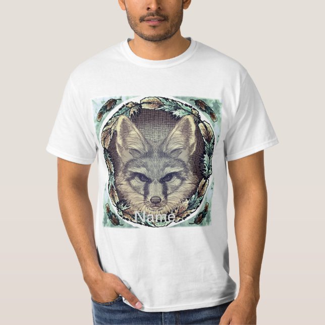 T-shirt avec croquis de renard (Devant)