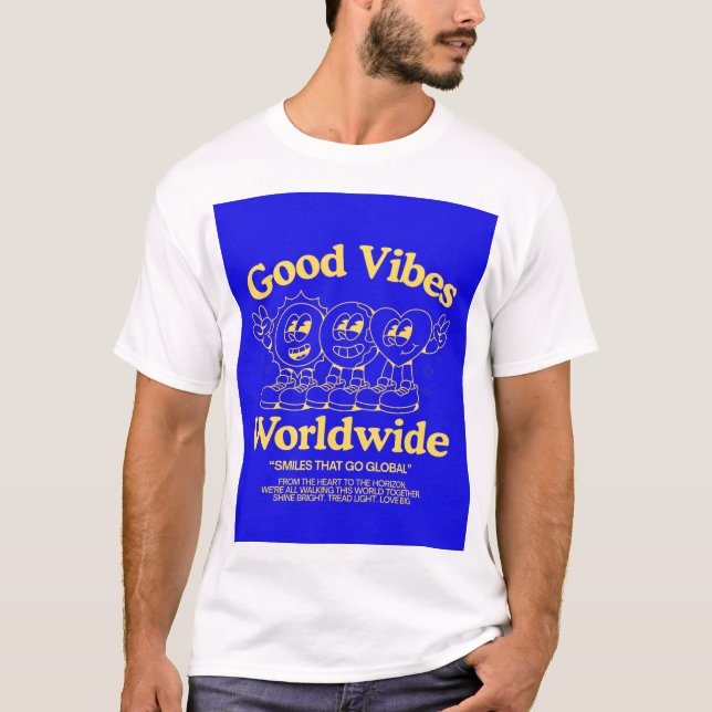 T-shirt avec de bonnes vibrations  (Devant)