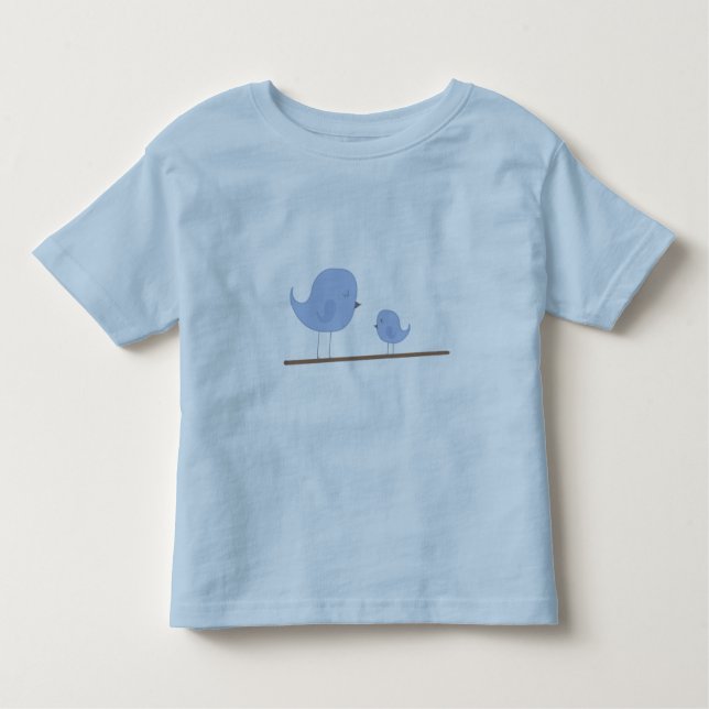 T-shirt avec de mignons oiseaux caricaturaux (Devant)