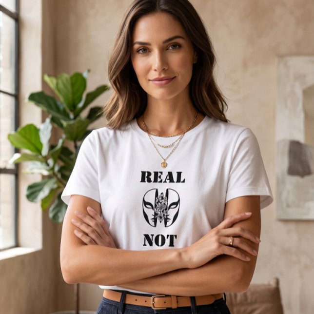 T-shirt avec déclaration d'art fin sur le masque d (Créateur téléchargé)