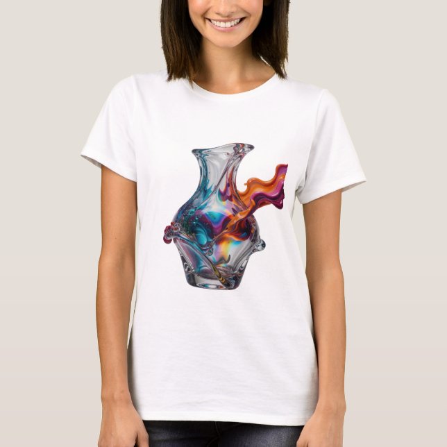 T-shirt avec déclaration de ART ABSTRAIT argenté E (Devant)