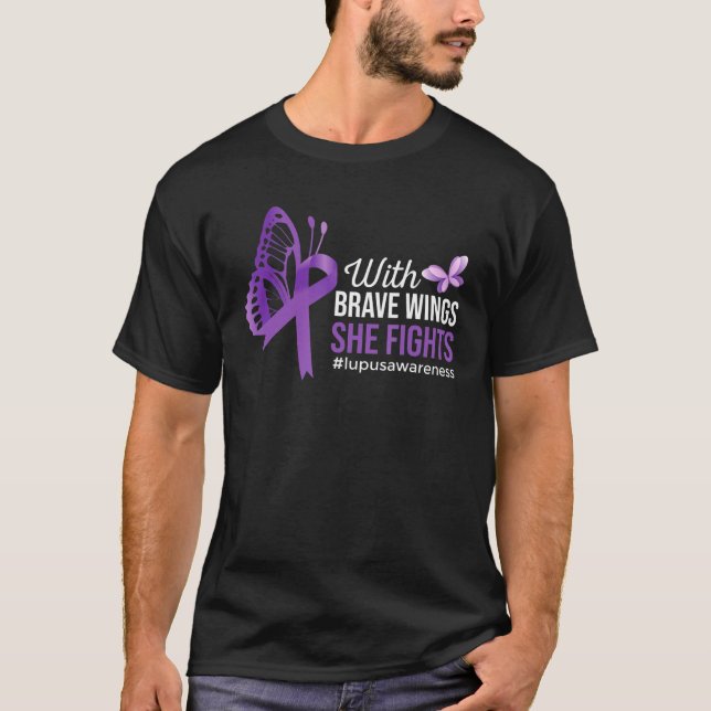 T-shirt Avec des ailes courageuses, elle combat le beurre  (Devant)