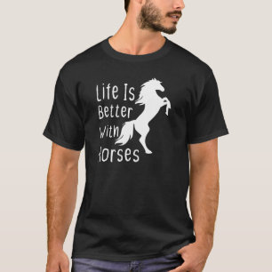 T-shirt Avec Des Chevaux Vintage Autour D'Une Ferme Mignon