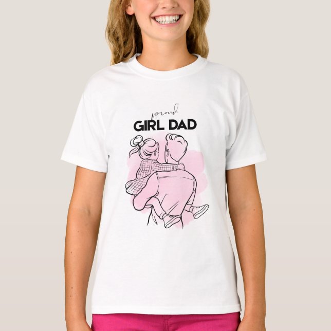T-shirt avec design papa de fille (Devant)