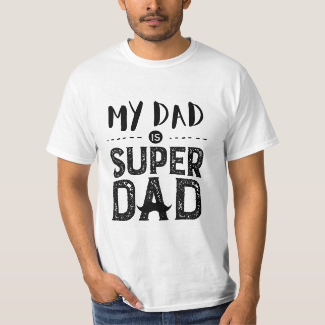 T-shirt avec design super papa (Devant)