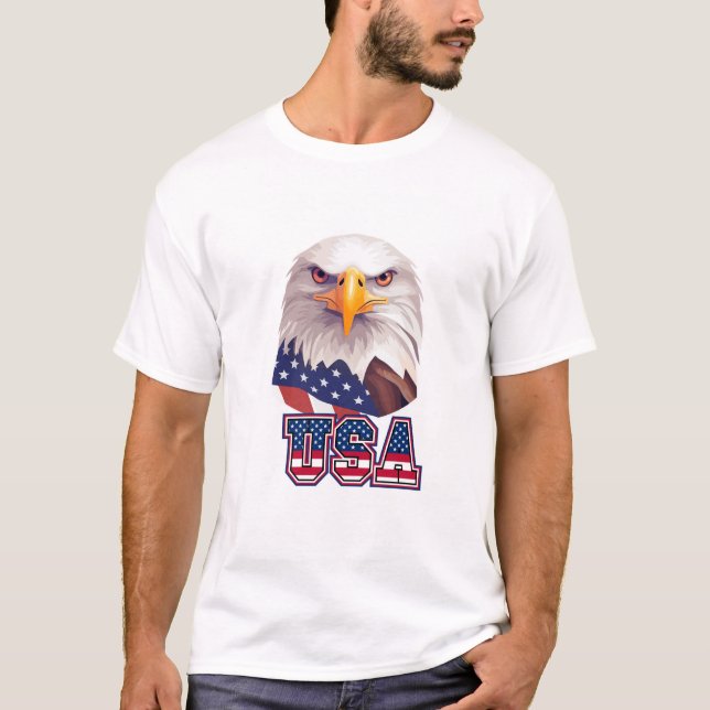 T-shirt avec design USA (Devant)
