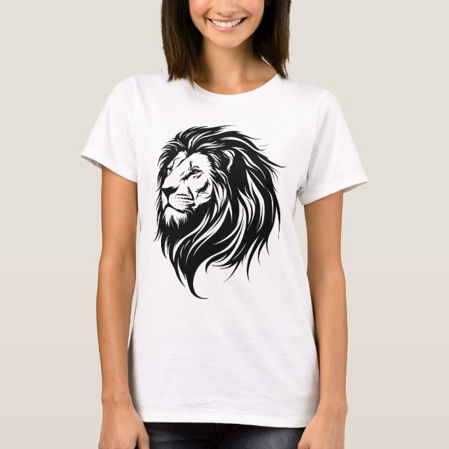 T-shirt avec dessin de lion cool – Graphisme artis (Devant)