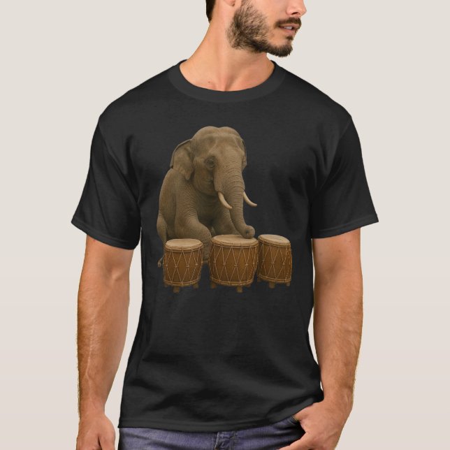 T-shirt avec dessin d'éléphant (Devant)