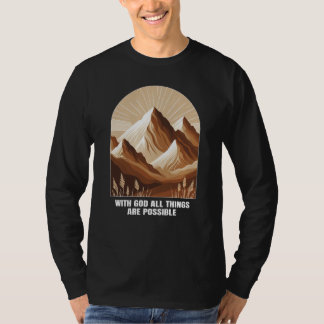 T-shirt Avec Dieu, toutes choses sont possibles Chrétien