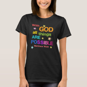 T-shirt Avec Dieu toutes les choses sont possibles Bible V