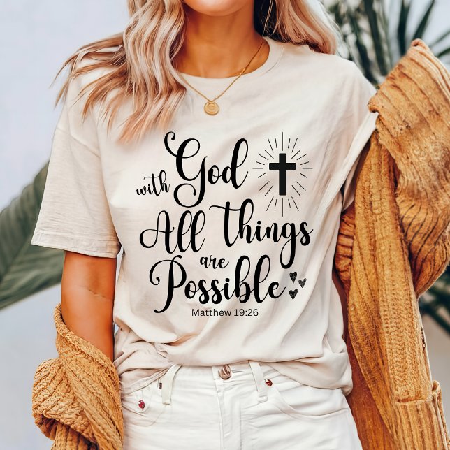 T-shirt Avec Dieu toutes les choses sont possibles - Matth (Créateur téléchargé)