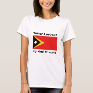 T-shirt avec drapeau, carte et texte du Timor orie