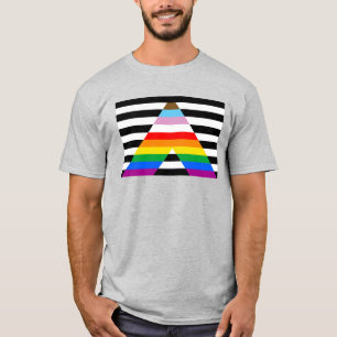 T-shirt avec drapeau de la Fierté d'Ally