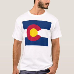 T-shirt avec drapeau de l'état du Colorado USA