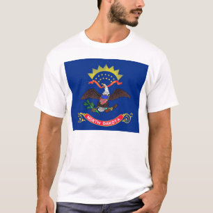 T-shirt avec drapeau de l'état du Dakota du Nord U