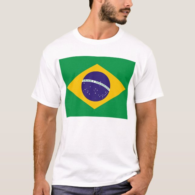 T-shirt avec drapeau du Brésil (Devant)