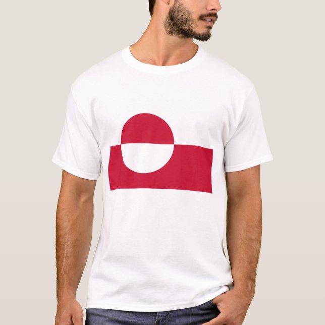T-shirt avec drapeau du Groenland (Devant)