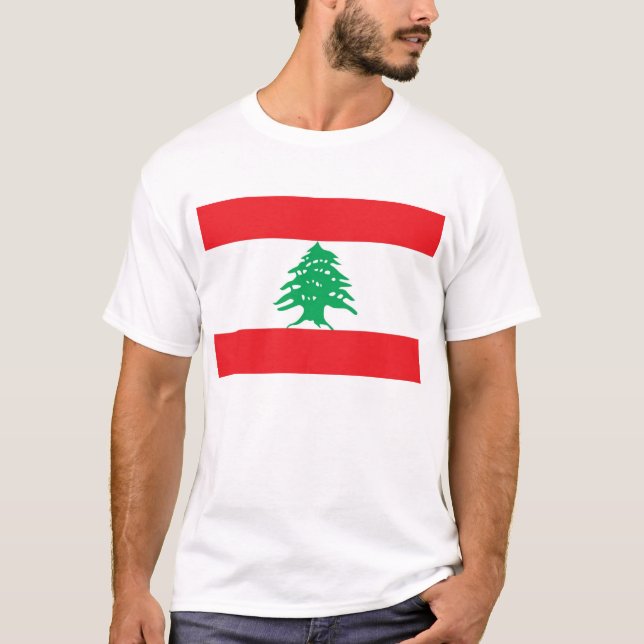 T-shirt avec drapeau du Liban (Devant)