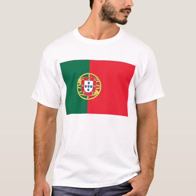 T-shirt avec drapeau du Portugal (Devant)