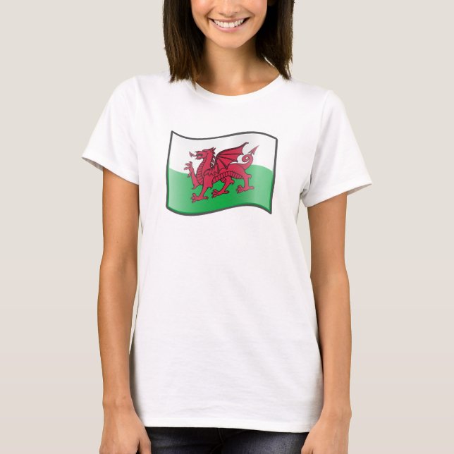 T-shirt avec drapeau gallois (Devant)
