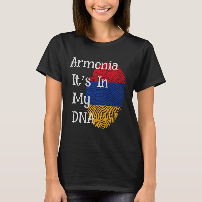T-shirt avec empreintes digitales arméniennes (Devant)