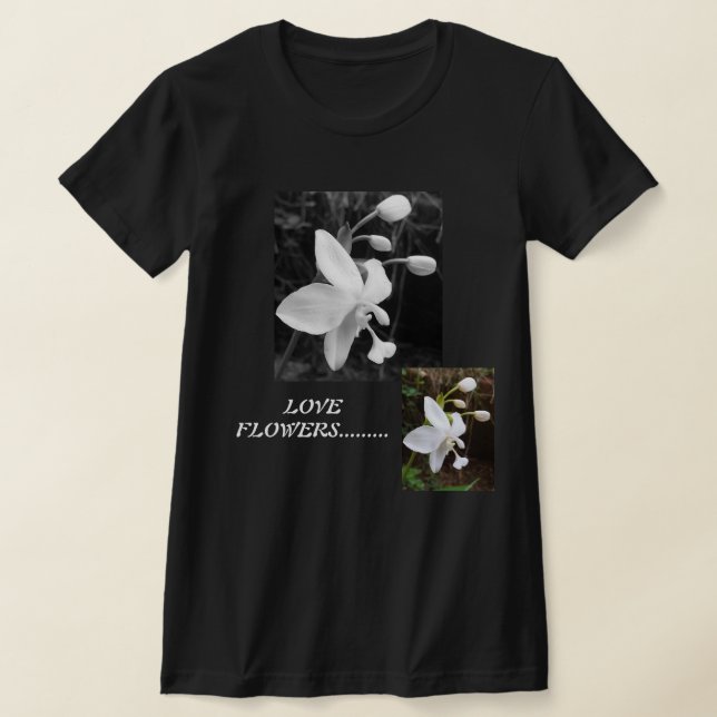 T-shirt avec fleurs pour un amoureux de la nature (Poser)