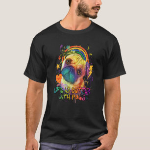 T-shirt avec humour de bouledogue hollandais de pug Propri