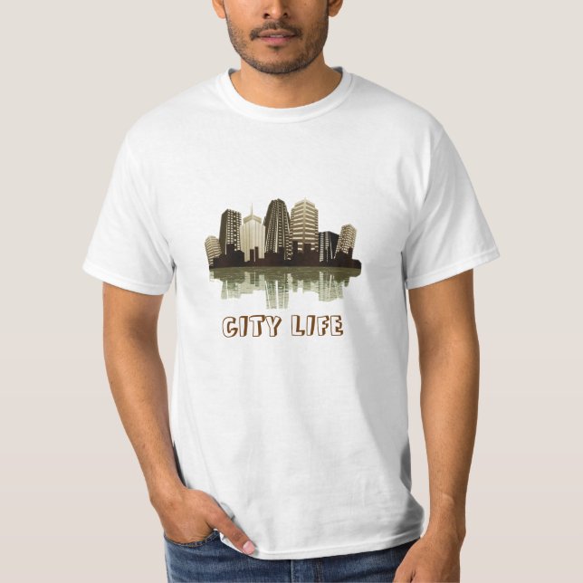 T-shirt avec illustration City Life (Devant)