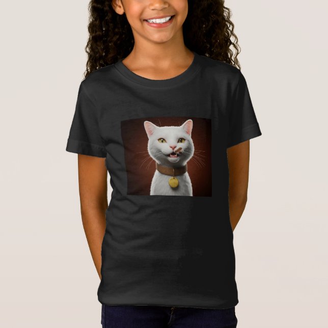 T-shirt avec illustration de chat esthétique migno (Devant)