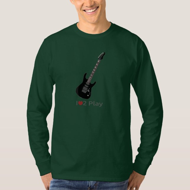 T-shirt avec illustration de guitare électrique (Devant)