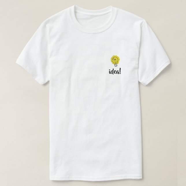 T-shirt avec illustration d'idée d'ampoule (Design devant)