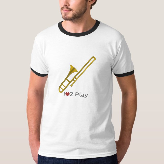 T-shirt avec illustration d'un trombone (Devant)