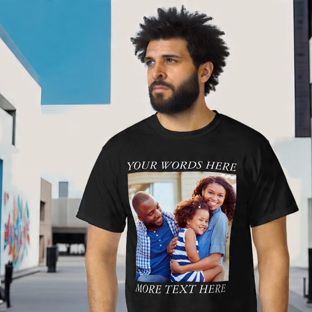 T-Shirt avec Image Personnalisée et Texte Modifiab (Créateur téléchargé)