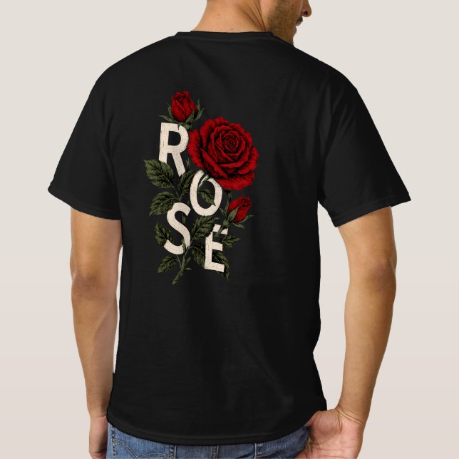 T-shirt avec impression minimale de l'amour à l'av (Dos)