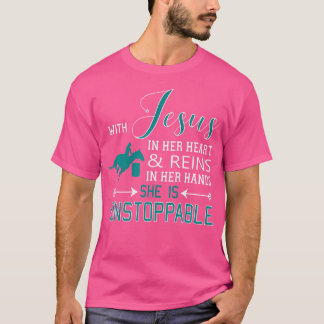 T-shirt Avec Jésus Dans Son Coeur Reins Dans Ses Mains Ell