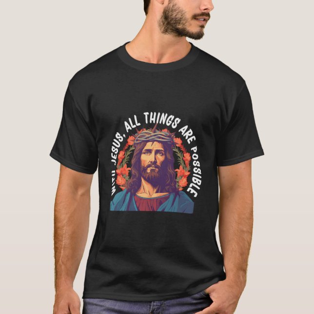 T-shirt Avec Jésus, tout est possible (Devant)