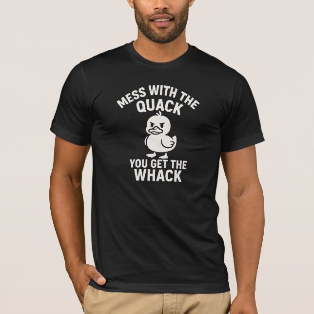T-shirt avec jeu de mots sur le canard Quack (Devant)