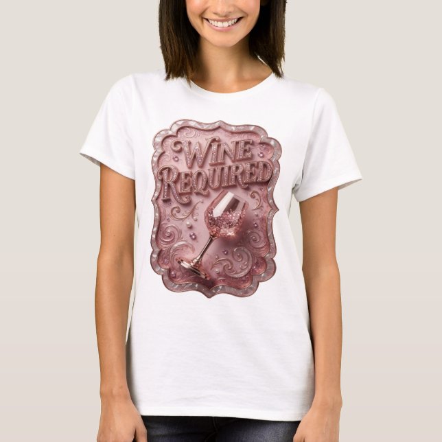 T-shirt avec la déclaration Or Propre VIN REQUIS (Devant)