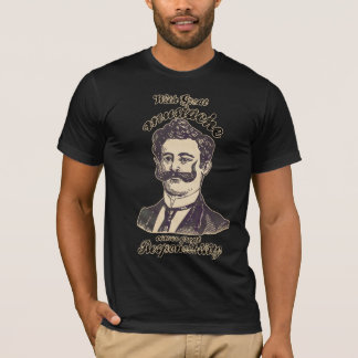 T-shirt Avec la grande moustache, vient la grande
