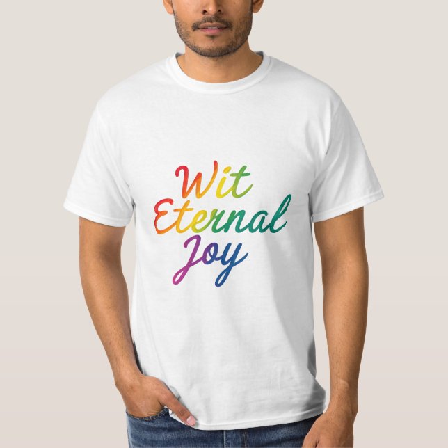 T-shirt Avec la joie éternelle - Arc-en-ciel (Devant)