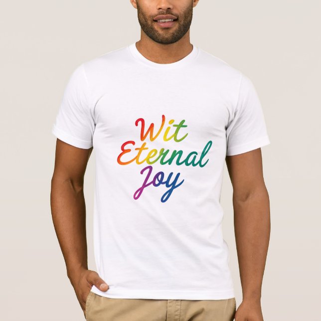 T-shirt Avec la joie éternelle - Arc-en-ciel (Devant)
